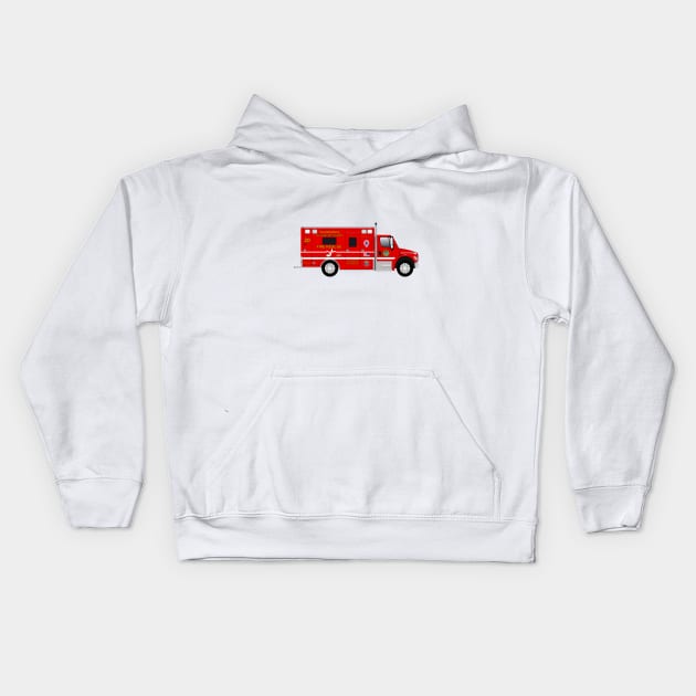 Islamorada Fire Rescue Ambulance Kids Hoodie by BassFishin